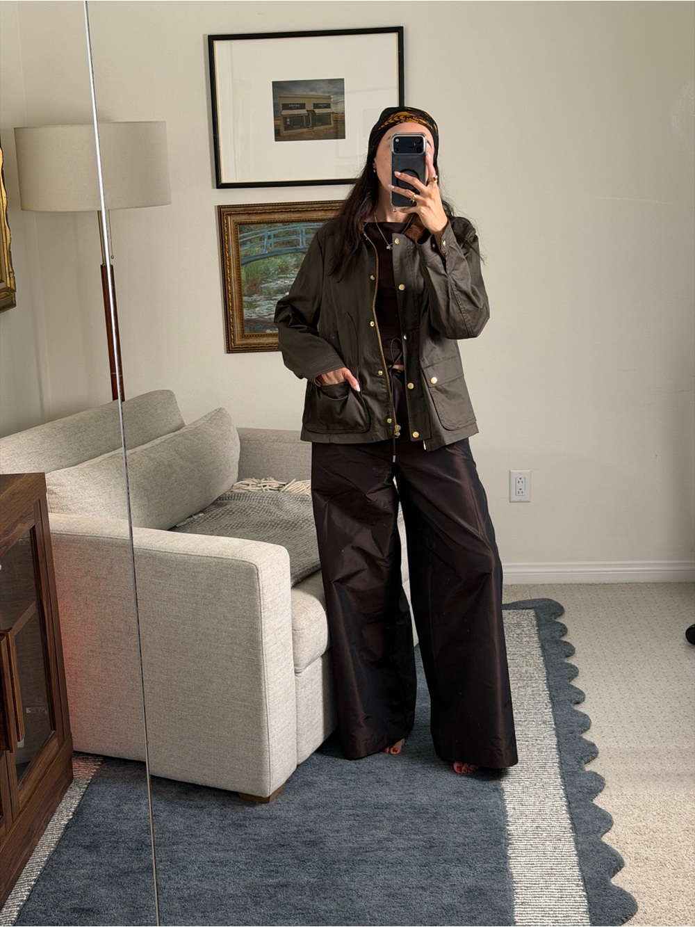 J.Crew Olive Green Chore Jacket with Gold Hardware